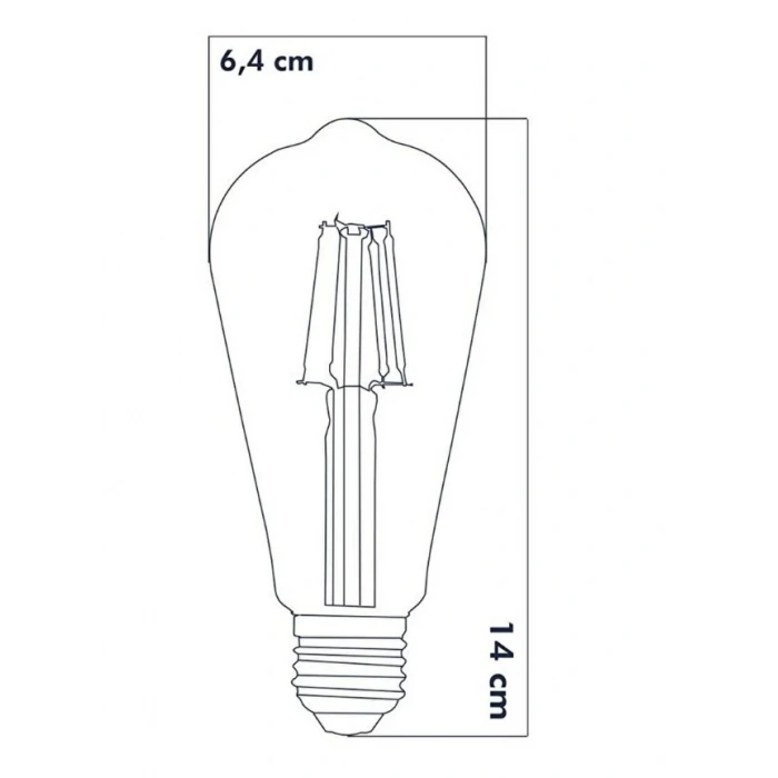 HEKA 6W RUSTİK LED AMPUL BEYAZ 6500K ŞEFFAF