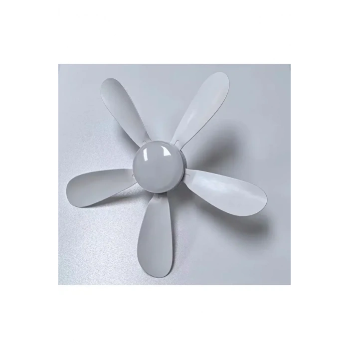 HELIOS Tavan Vantilatörü 36w Beyaz / Günışığı Ledli E-27 Duy a Takılabilen 5 Kanatlı Kumandalı Vantilatör 80-265v