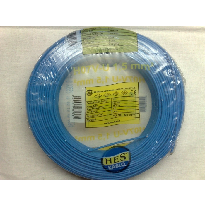 HES 1,5 mm NYA KABLO MAVİ