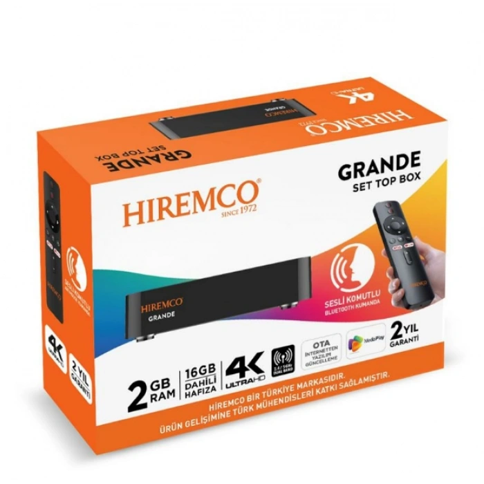 HIREMCO GRANDE SET TOP ANDROİD BOX 2-16 GB 4K ULTRA HD
