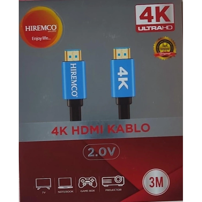 HIREMCO HDMI Kablo 3mt 4K 2.0V Ultra HD (Kaliteli Playstation HDM Kablo)