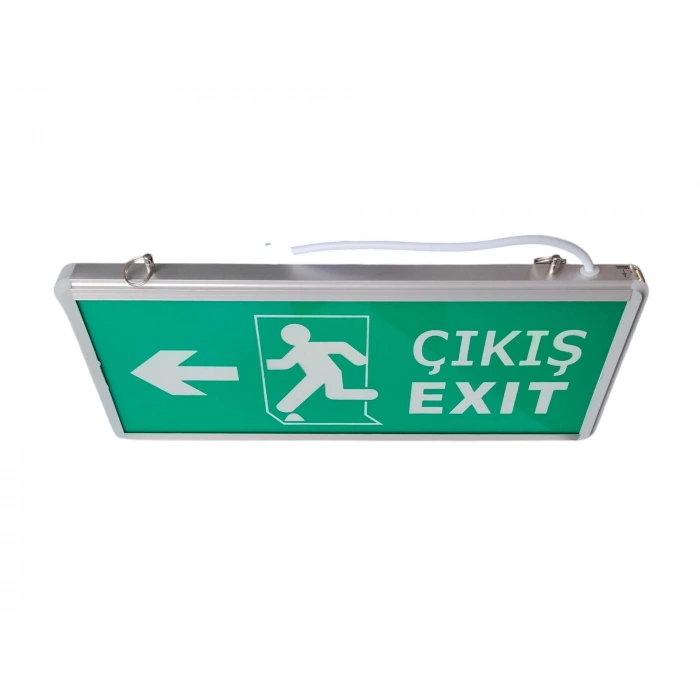 HLİTE Exıt Çıkış Sağa - Sola Ok İşaretli Şarjlı Yönlendirme Armatürü Levhası 3w 220v IP20