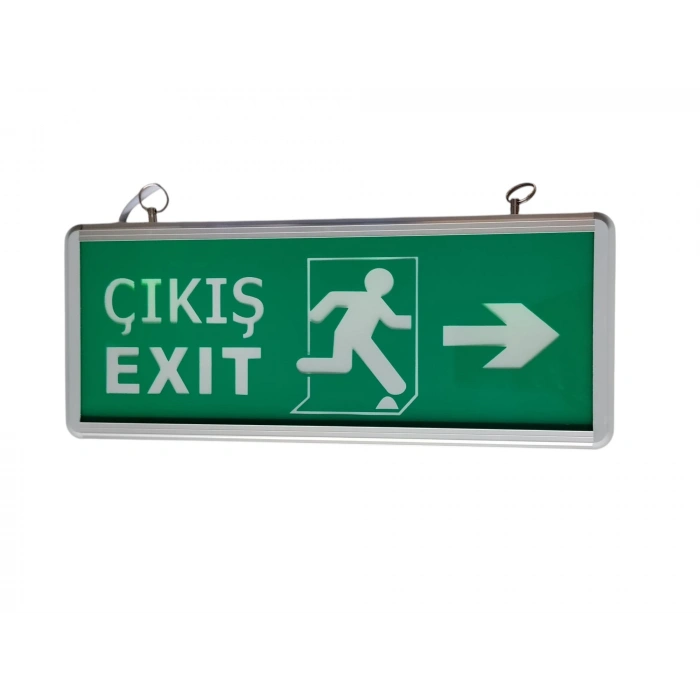 HLİTE Exıt Çıkış Sağa - Sola Ok İşaretli Şarjlı Yönlendirme Armatürü Levhası 3w 220v IP20