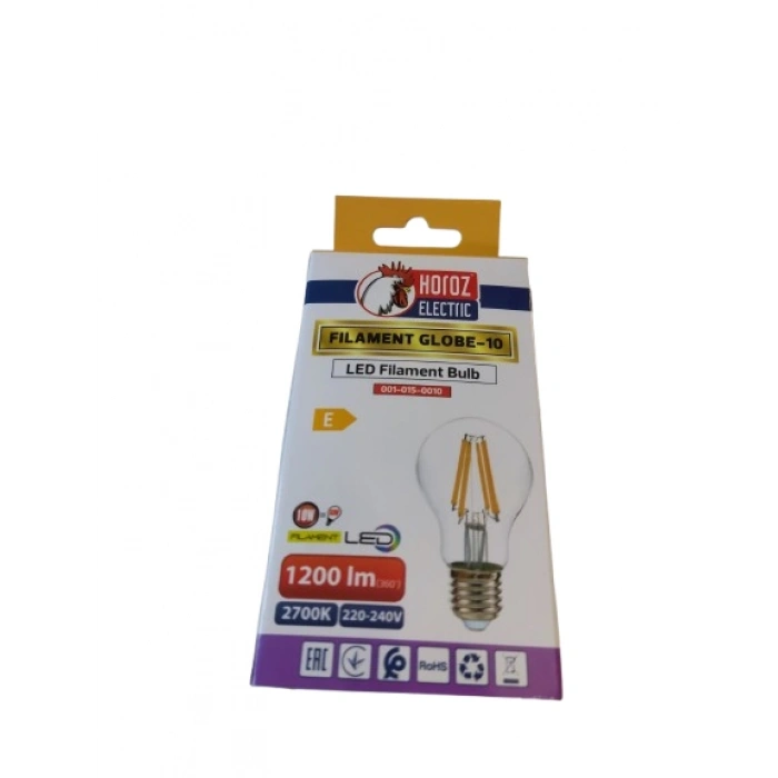 HOROZ 10W RUSTİK LED AMPUL E-27 2700K GÜNIŞIĞI