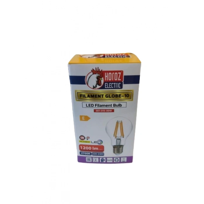 HOROZ 10W RUSTİK LED AMPUL E-27 2700K GÜNIŞIĞI