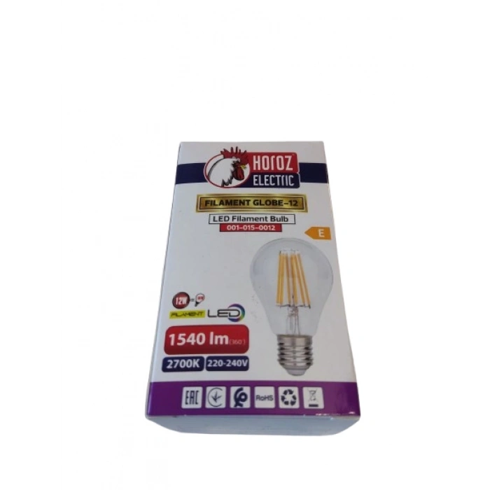 HOROZ 12W RUSTİK LED AMPUL E-27 2700K GÜNIŞIĞI