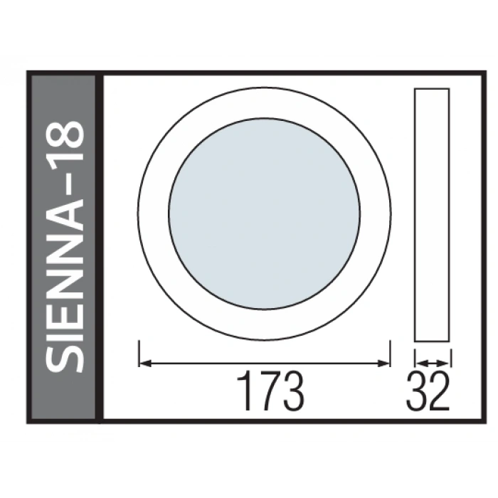HOROZ 18W YUVARLAK SIVA ÜSTÜ LED SPOT BEYAZ KASA 7000K