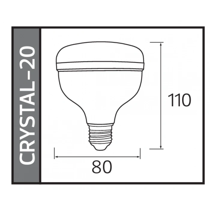 HOROZ CRYSTAL-20 20W LED Torch Ampul Beyaz Işık Yüksek Lümen 2050lm  6400K