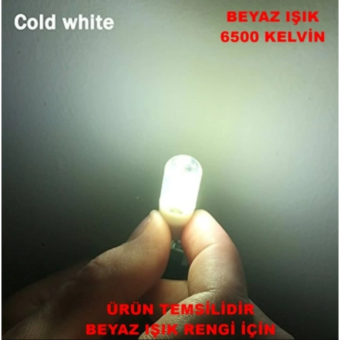 HOROZ Micro-2 220v 1.5w G4 İğne Ayak Led Kapsül Ampül 6400K Beyaz (1.5 Watt 220 Volt)