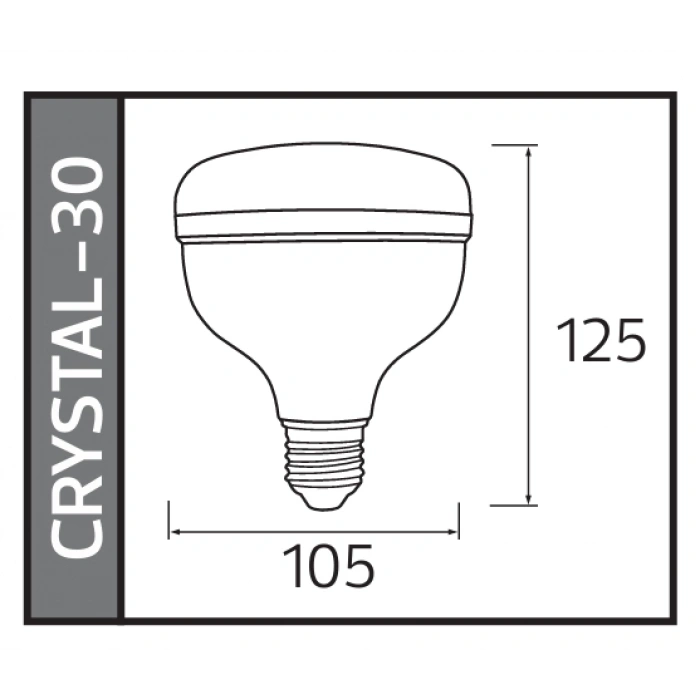 HOROZ CRYSTAL-30 30W LED Torch Ampul Beyaz Işık Yüksek Lümen 3120lm  6400K