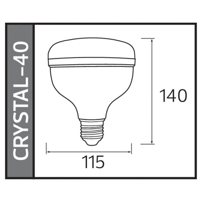 HOROZ CRYSTAL-40 40W LED Torch Ampul Beyaz Işık Yüksek Lümen 4000lm  6400K