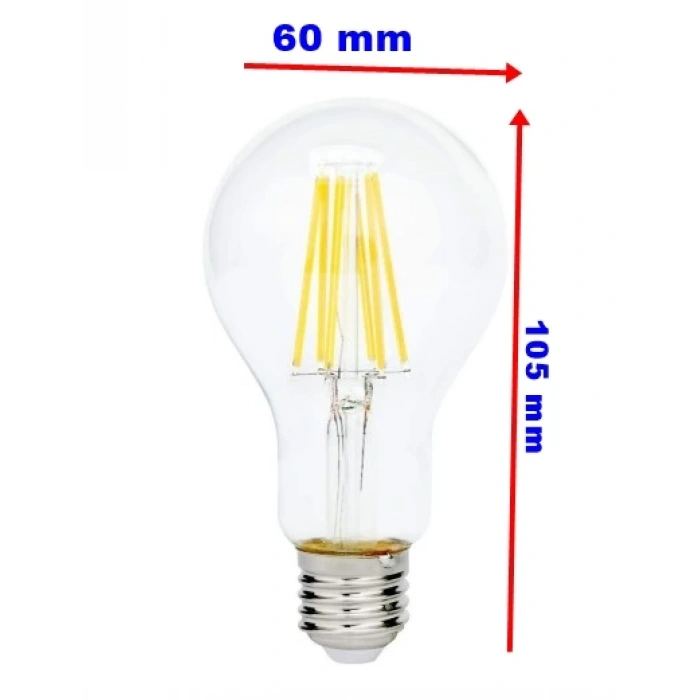 HOROZ 8W RUSTİK LED AMPUL E-27 2700K GÜNIŞIĞI