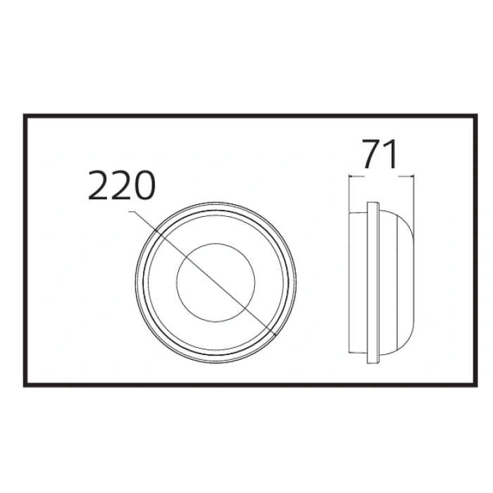 HOROZ Artos SİYAH 20w Yuvarlak Glop Led Armatür 6500k IP65 Beyaz Işık