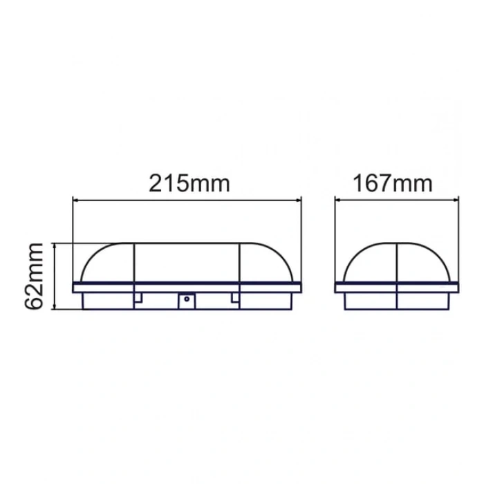 HOROZ Aydos 20W Oval Glop Led Armatür BEYAZ 6400k IP65
