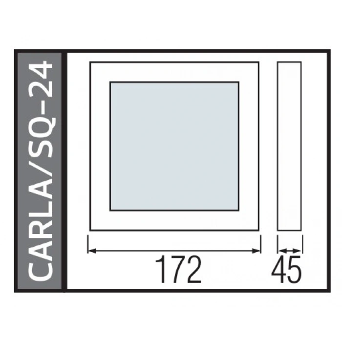 HOROZ Carla/Sq-24 24w BEYAZ Işık Kare Sıva Üstü Led Glop 7000k 2500lm 24 Watt 220V IP20 S. Ü.