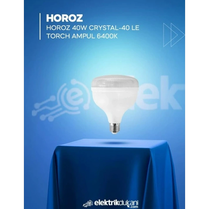 HOROZ CRYSTAL-30 30W LED Torch Ampul Beyaz Işık Yüksek Lümen 3120lm  6400K