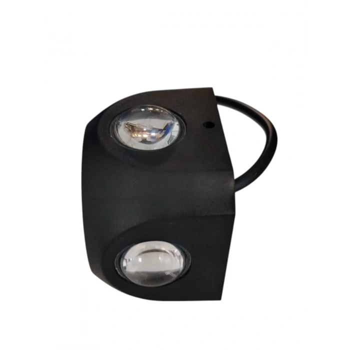 HOROZ Etna-4 4w Sarı Işık 3000k Star (Yıldız) Efektli Duvar Aplik Siyah Kasa 280lm 4 Watt 220 Volt IP54 (Günışığı)