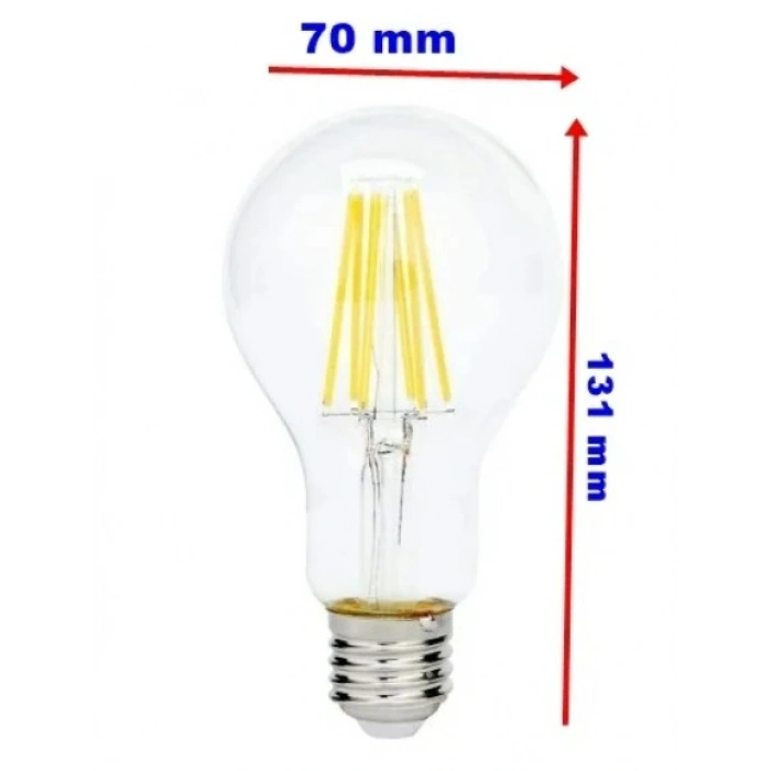 HOROZ Filament Globe-15 15w Rustik Led Ampul BEYAZ E-27 6400k 15 Watt 220 Volt
