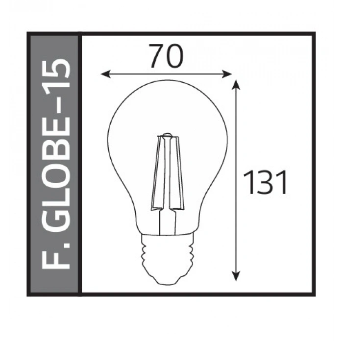 HOROZ Filament Globe-15 15w Rustik Led Ampul BEYAZ E-27 6400k 15 Watt 220 Volt
