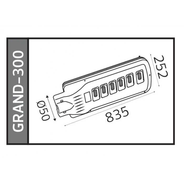 HOROZ Grand-300 300W Solar Ledli Sokak Lambası 6400K BEYAZ IP65