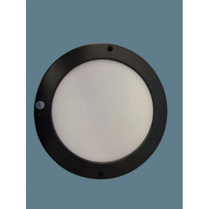 HOROZ Martha 18w Yuvarlak Hareket Sensörlü Fotoselli Led Spot SİYAH 6400K Beyaz Sıva Üstü ve Sıva Altı  Kullanım