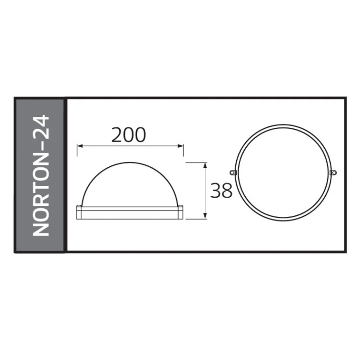 HOROZ Norton-24 24w BEYAZ Işık Yuvarlak Sıva Üstü Led Glop 8000k 2400lm 24 Watt 220V IP65 S. Ü. (Dış Mekan Su ve Toz Geçirmez)