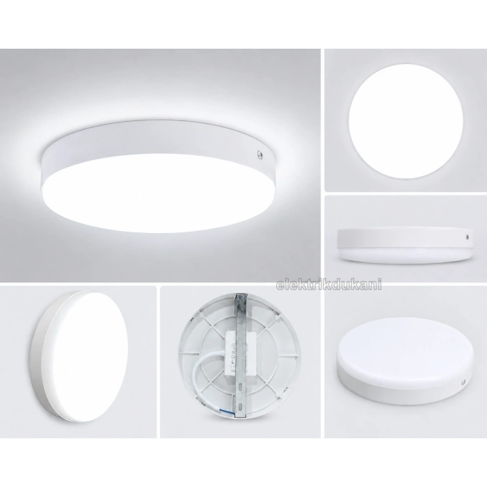 HOROZ Norton-24 24w BEYAZ Işık Yuvarlak Sıva Üstü Led Glop 8000k 2400lm 24 Watt 220V IP65 S. Ü. (Dış Mekan Su ve Toz Geçirmez)