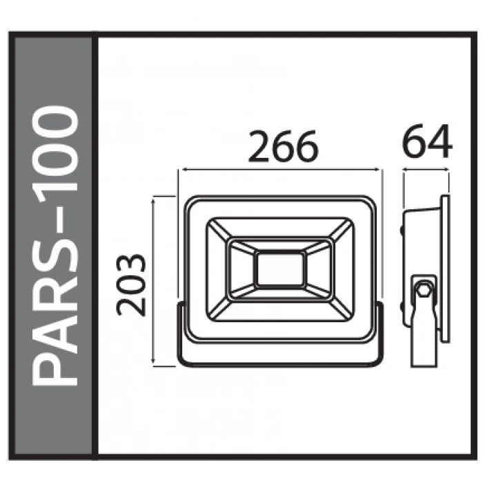 HOROZ PARS-100 100w BEYAZ Led Projektör SMD 6400k IP65