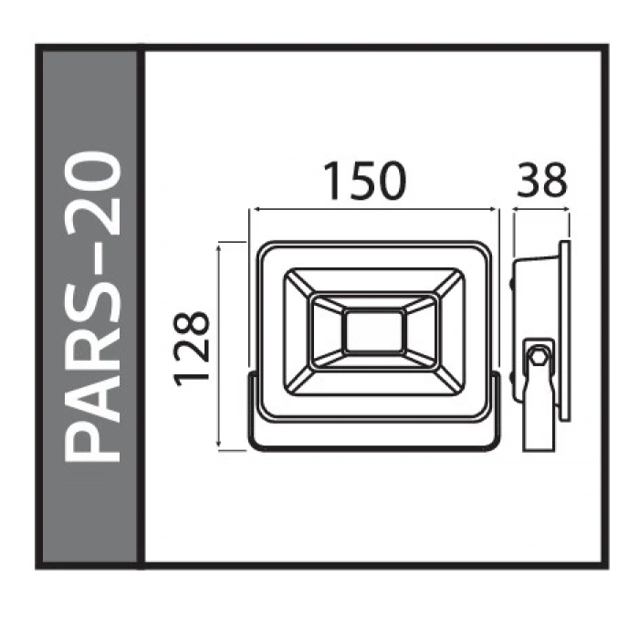 HOROZ PARS-20 20w BEYAZ Led Projektör SMD 6400k IP65