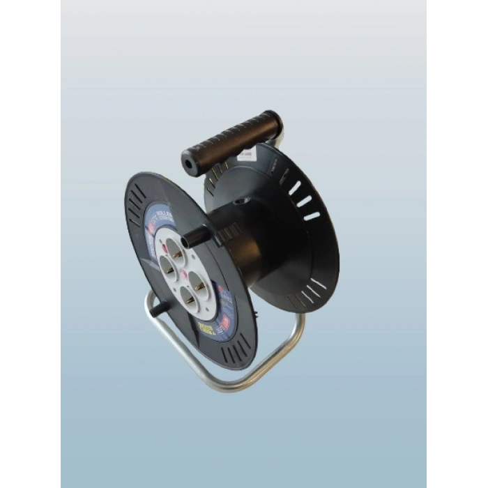 HOROZ Roll-2 Plastik Boş Kablo Makarası 50mt Kapasiteli IP20 Monofaze 4 Prizli Termik Korumalı