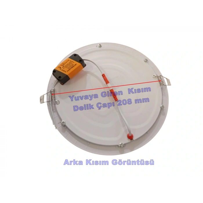 HOROZ Slim-18 18w BEYAZ Yuvarlak Led Panel Spot Beyaz Kasa 6400k Sıva Altı S.A. 220v IP20