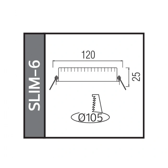 HOROZ Slim-6 6w BEYAZ Yuvarlak Led Panel Spot Beyaz Kasa 6400k Sıva Altı S.A. 220v IP20