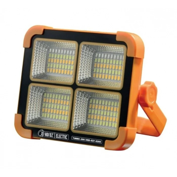 HOROZ Turbo 200W Taşınabilir Solar Şarjlı Led Prejektör 3000K-4000K-6400K Fonksiyonlu