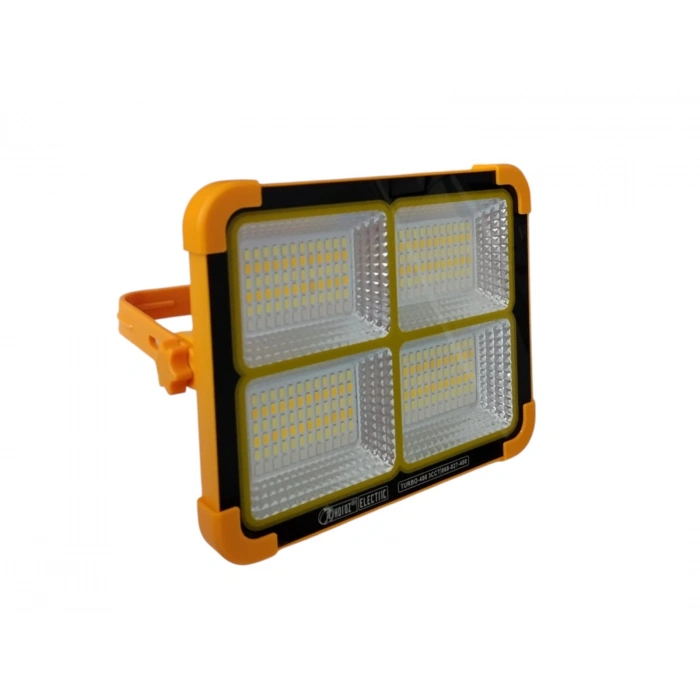 HOROZ Turbo-400 3CCT 400w Taşınabilir Solar Şarjlı Led Projektör Sos Flash 3000k-4000k-6400k Fonksiyonlu IP44 2391lm (USB Type-C Güneş enerji Şarjlı)