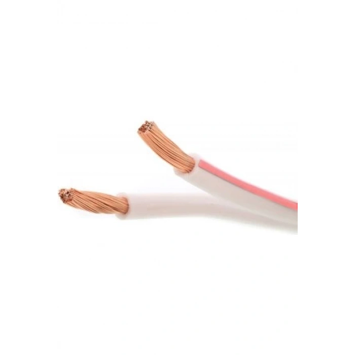 HÜNKA 0.75 BEYAZ Bitişik Kordon Kablo Kırmızı Kodlu (500 mt lik Makara) 1mt Fiyatı