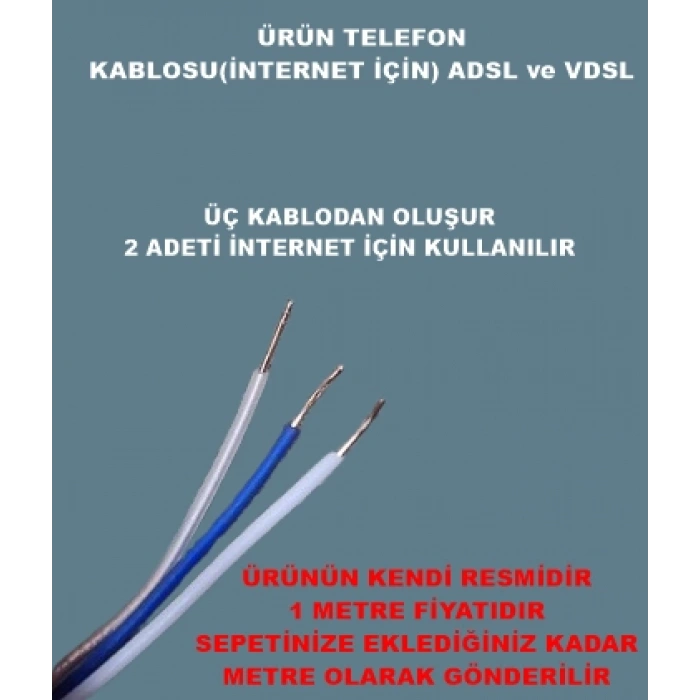 HÜNKA 1X2X0,50+05 Bir Aboneli Telefon Kablosu Tek Aboneli