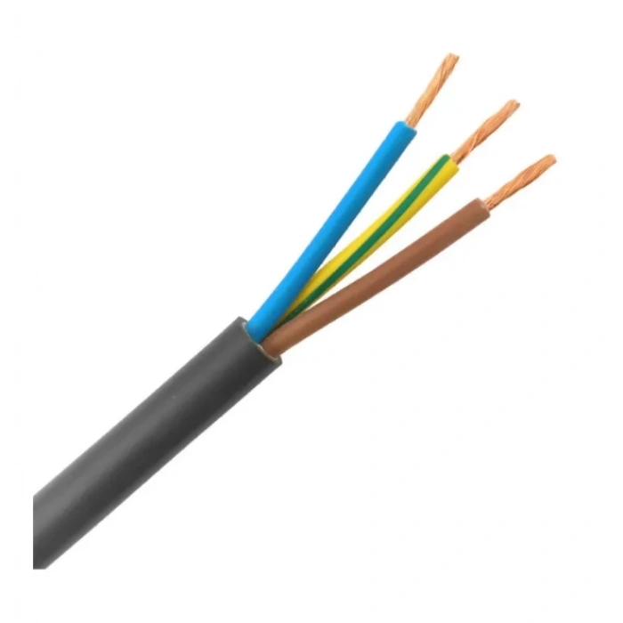 HÜNKA 3x1.5mm TTR Elektrik Kablosu SİYAH (Çok Telli Esnek Kablo)