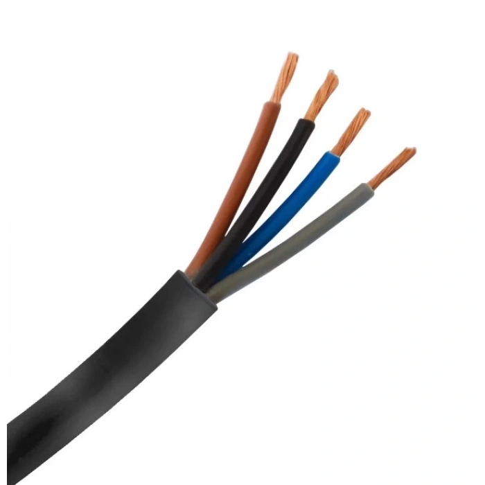 HÜNKA 4x1.5mm TTR Elektrik Kablosu SİYAH (Çok Telli Esnek Kablo)