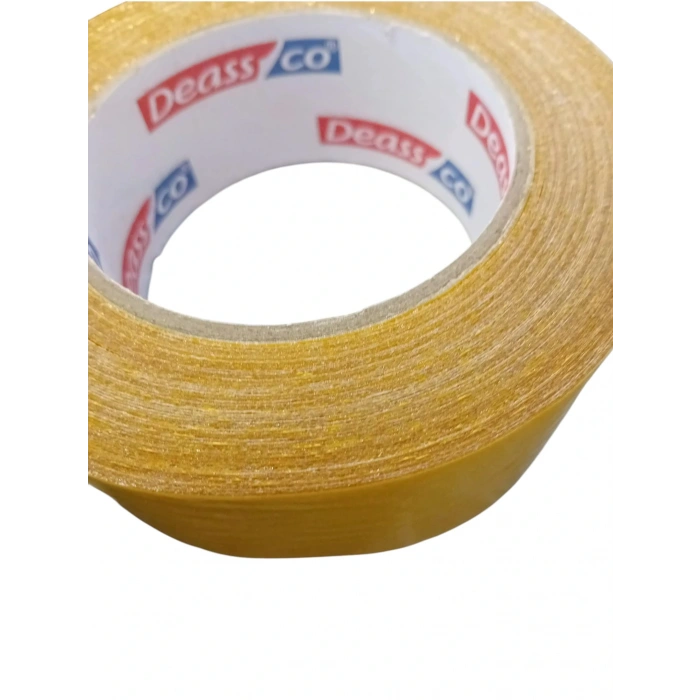 İnce Güçlü Yapışkanlı Fileli Çift Taraflı Bant 0.5mm x 40mm x 20metre (Sökülebilir ve İz Bırakmaz)