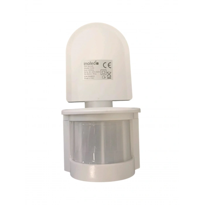 İNOLED Sıva Üstü Hareket Sensörü 180 Derece Görüş Açılı 1200W 12 Mt Algılama Mesafesi