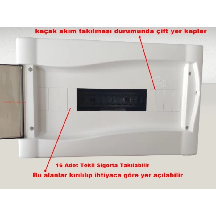 IŞILDAR 16lı Tek Sıra Sıva Altı Otomat Sigorta Kutusu - Klemensli S. A.
