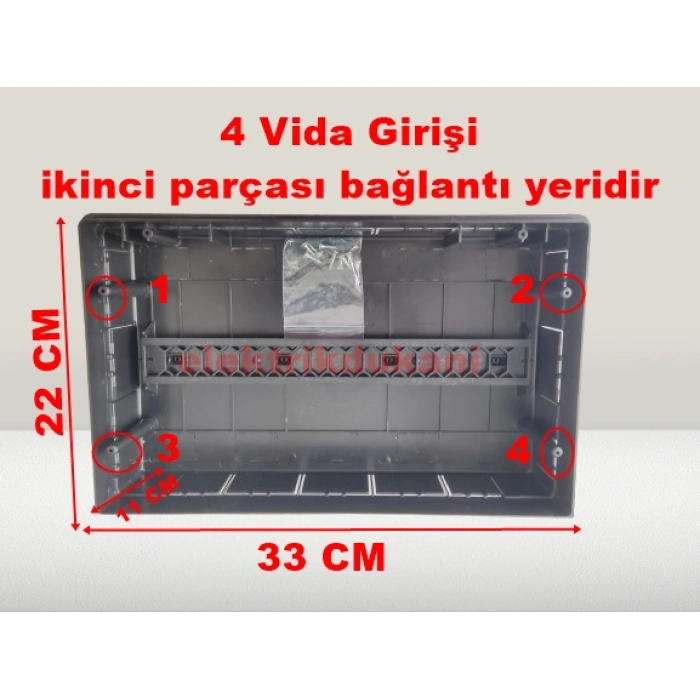 IŞILDAR 16lı Tek Sıra Sıva Altı Otomat Sigorta Kutusu - Klemensli S. A.
