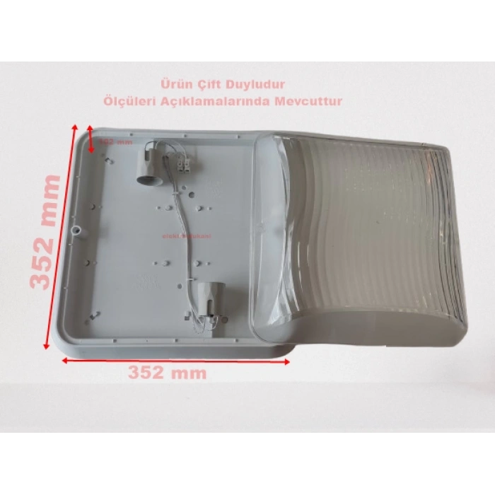 IŞILDAR ELİT MEGA ÇİFT DUYLU GLOP ARMATÜR BEYAZ