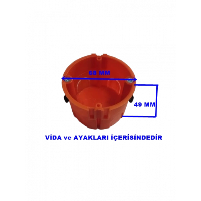 IŞILDAR Geçmeli Alçıpan Kasa Tekli Halogen Free Turuncu(1 Adet)