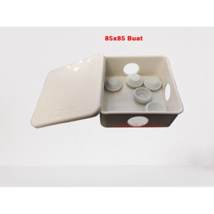 IŞILDAR Plastik Beyaz 85x85 Kare Atigron Buat Delikli + Plastik Rekorlu