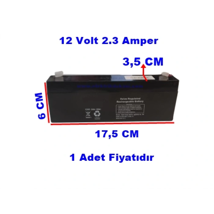 İTHAL 12v 2.2Ah 12 Volt 2.2 Amper Kuru Bakımsız Akü Oyuncak Aküsü