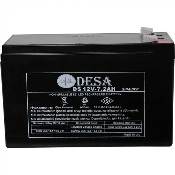 12v 7A Kuru Bakımsız Akü Genel Amaçlı (Alarm Aküsü) Vs.