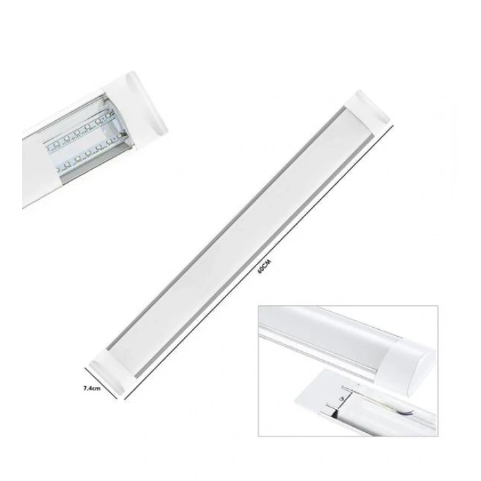 GENEL 60cm 18w Led Bant Armatür 3000k Günışığı (Sac Kasa)