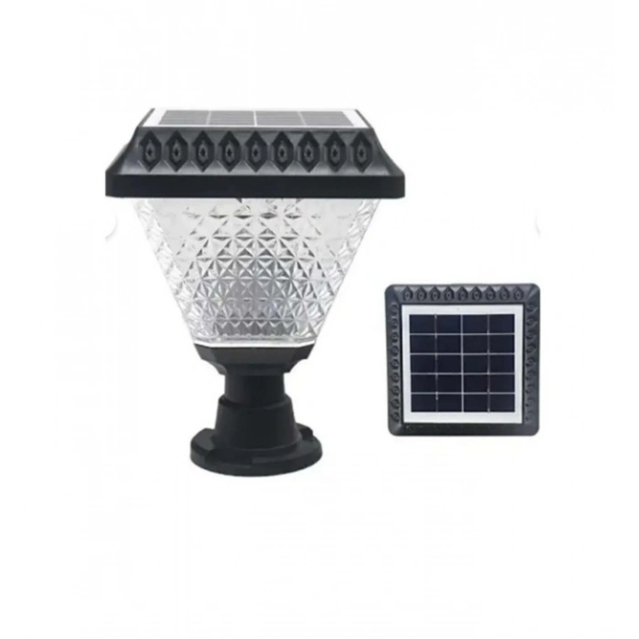 K2 30w  Solar Set Üstü Armatür Güneş Enerjili Şarjlı Beyaz Günışığı RGB Radar Sensörlü Kumandalı 6500k-3500k-RGB