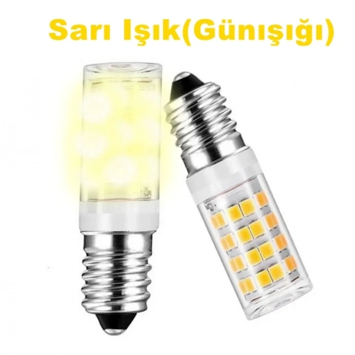 K2 E-14 2.5w Mısır Led Ampul GÜNIŞIĞI 3000k (İnce Duy Buz Dolabı Ampulu Gün Işığı Sarı Işık)